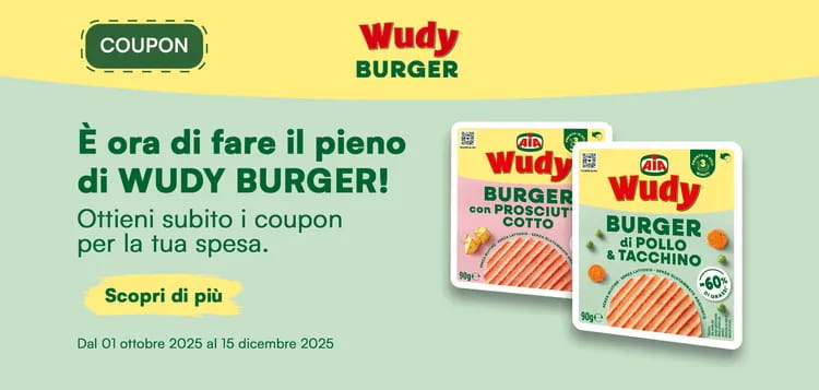 Con i Coupon Wudy Burger più risparmi, più gusti